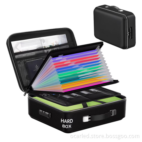 Waterproof Lockable Fireproof Hard Shell Document Storage Bag
